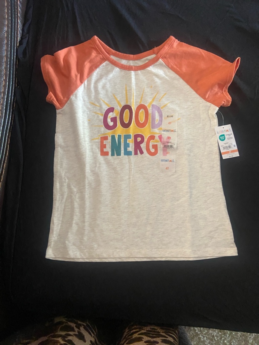 Garanimals 'Good Energy' Raglan Tee - Orange/White